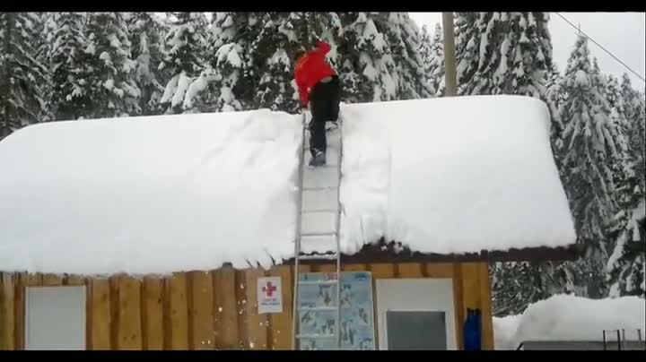 Watch Roof Snow Clearing Incident Video