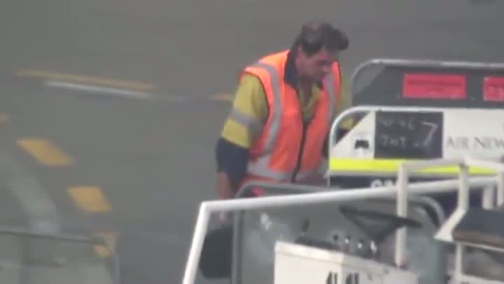 Watch Airline Workers Destroying Baggage Video