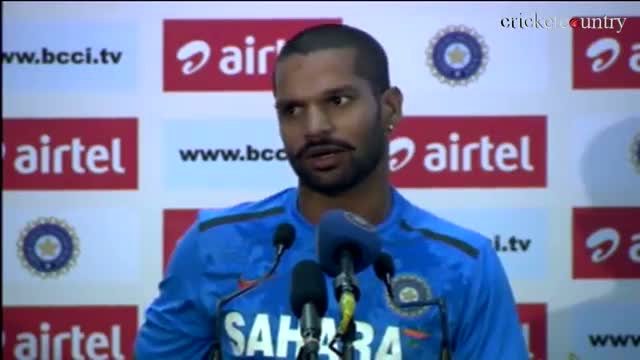 Watch Shikhar Dhawan happy with his shot selection on debut against Australia Video