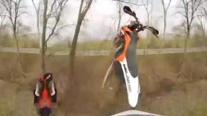 Watch POV Dirtbike Crash Into Ditch Video