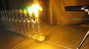 Watch Laser Ignites Alcohol Rocket Bottles Video