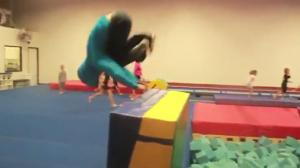 Watch Gymnast Stunt Ends With A Major Fail Video