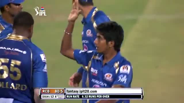 Watch Wickets - PEPSI IPL 2013 - RCB vs MI - Match 2 Video