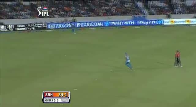 Watch Four hit by Sangakara off Dinda in over 5.6 - SH vs PW - PEPSI IPL 6 - Match 3 Video