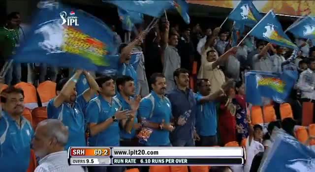 Watch Wicket of Sangakara taken by Rahul Sharma in over 9.5 - SH vs PW - PEPSI IPL 6 - Match 3 Video