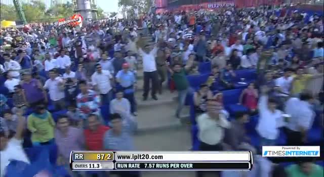Watch Wicket of A Rahane taken by S Nadeem in over 11.3 Inning - DD vs RR - PEPSI IPL 6 - Match 4 Video