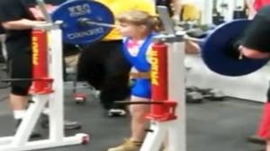 Watch 9 Year Old Girl Squats 187lbs Video