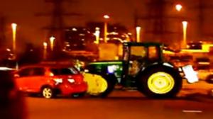 Watch Unmanned Tractor Wreaks Havoc at WalMart Video