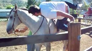 Watch How Not To Mount A Horse Video