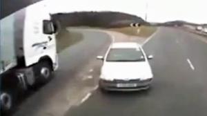 Watch Onboard Camera Captures Truck Crash Video