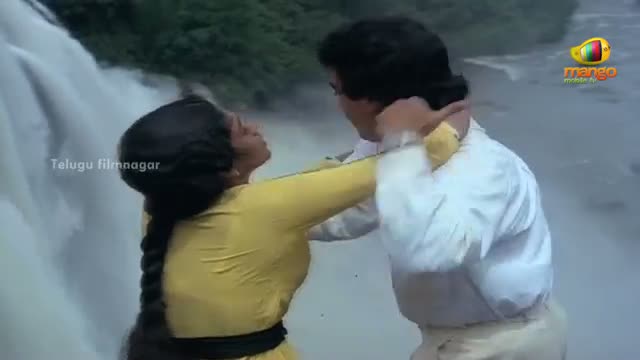 Watch Dance Master Movie Scenes - Kamal Haasan & Rekha jumping off a cliff - ft. Kamal Haasan - Telugu Cinema Movies Video