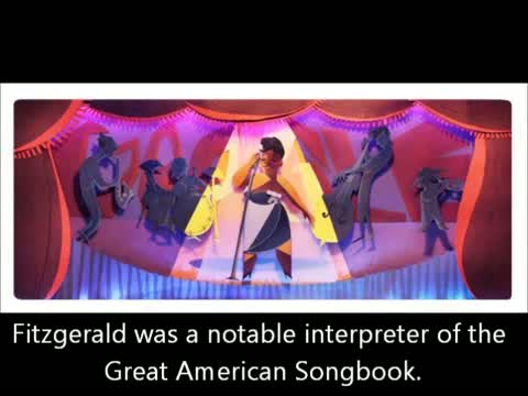 Watch Ella Fitzgerald's 96th Birthday Google Doodle - 25th April 2013 Video