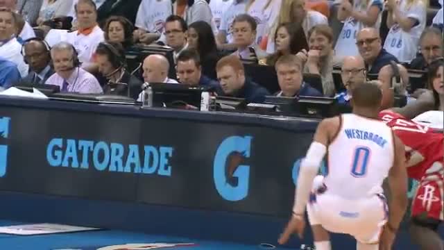 Watch Russell Westbrook / Patrick Beverly beef Thunder-Rockets Game 2 Video