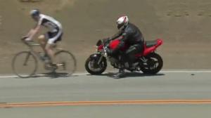 Watch Motorcycle Crashes Into Cyclists Video
