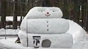 Watch Giant Snowman Slide Video