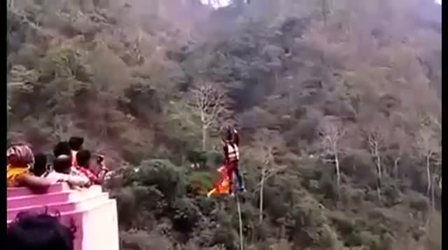 Watch Sailendra Nath Roy Dies During World Record Attempt:His Ponytail Stucks in the Wheeler of the Rope Video