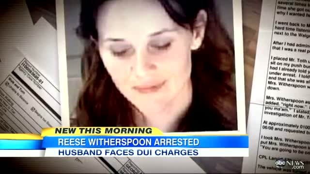 Watch Reese Witherspoon Mug Shot, Arrest 2013: Actress, Husband Arrested for DUI, Disorderly Conduct Video