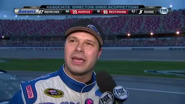 Watch NASCAR: Gilliland helps Ragan to win Video