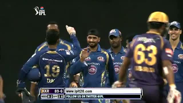 Watch Best Bowling of Harbhajan Singh - MI vs KKR - PEPSI IPL 2013 - Match 53 Video