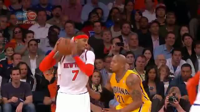 Watch Carmelo Anthony's posterizing and-1 dunk! Video