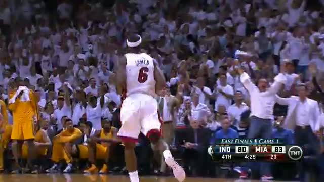 Watch NBA: Wade, Hibbert & LeBron combine for wild play! Video