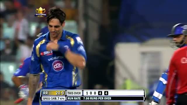 Watch Mitchell Johnson trying to sledge Rahul Dravid - RR vs MI - PEPSI IPL 6 - Qualifier 2 Video