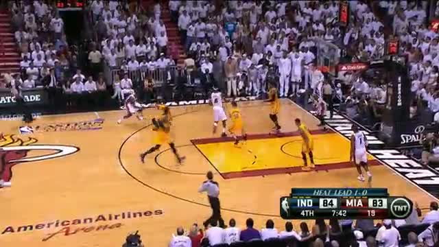 Watch LeBron James Skies to Reject Roy Hibbert Video
