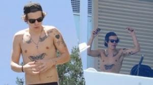 Watch Harry Styles SHIRTLESS Party in Barcelona  Video