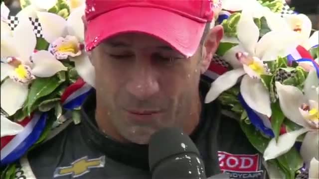 Watch Kanaan Emotional After Indy 500 Win Video