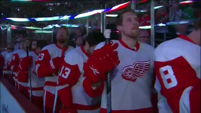 Watch Jim Cornelison sings National Anthem May 25 2013 Detroit Red Wings vs Chicago Blackhawks NHL Hockey Video