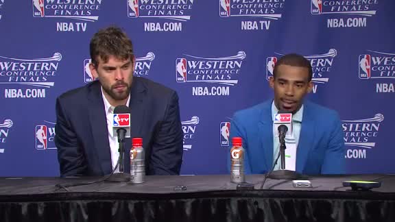 Watch Postgame: Marc Gasol & Mike Conley - Spurs vs Grizzlies - May 27, 2013 (Game 4) - NBA Western Finals Video