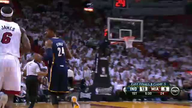 Watch NBA: George & Hibbert dominant early in Game 5 Video