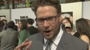 Watch Seth Rogen talks busting balls at This Is the End premiere Video