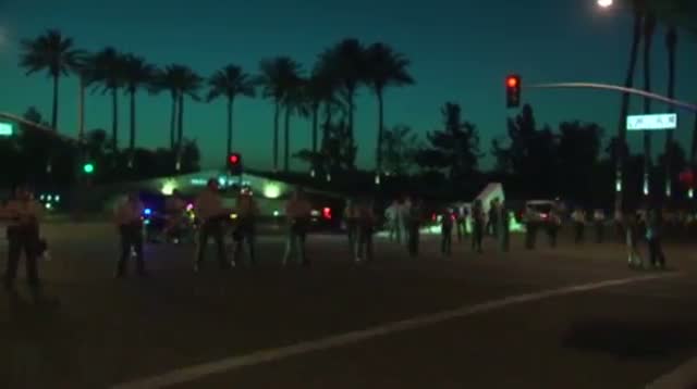 Watch Demonstrators Greet Chinese President in Calif. Video