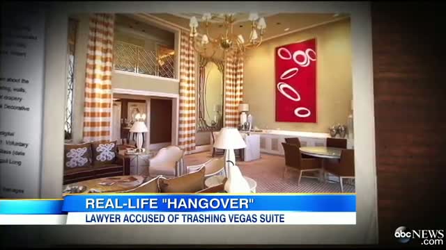 Watch 'Hangover'-Style Weekend Results in Destroyed Hotel Room, Lawyer Fights Charges Video