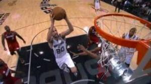 Watch NBA: Manu Ginobili's up-fake & dunk in Game 3! Video