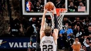 Watch NBA: Ginobili finds Splitter for the BIG slam dunk! Video