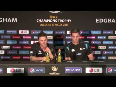 Watch Brendon McCullum Press Conference - Australia v New Zealand (12 June 2013) - ICC Champion Trophy 2013 Video