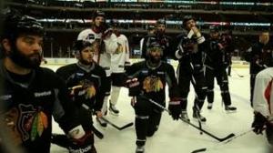 Watch Blackhawks get ready for Stanley Cup finals Video