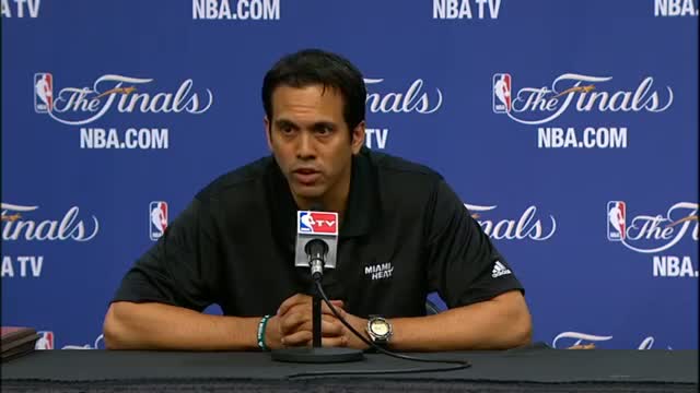 Watch Erik Spoelstra Finals Press Conference: Effort in Game 3 Video