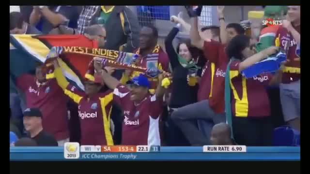 Watch Darren Bravo Amazing Catch - SA Vs WI - ICC Champion Trophy 2013 - (14-6-2013) Video