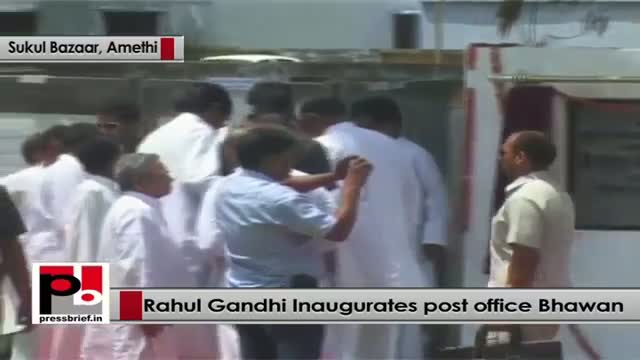 Watch Rahul Gandhi Inaugurates post office Bhawan Shukul Bazar Amethi Video