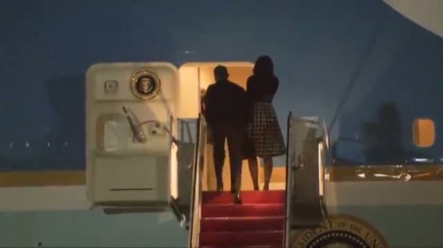 Watch President Obama and Family Depart for G8 Video