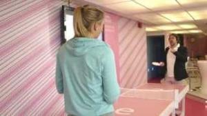Watch Maria Sharapova vs Jonathan Ross at table tennis Video