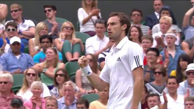 Watch Jo-Wilfried Tsonga v Ernest Gulbis - Wimbledon 2013 Day 3 Highlights Video
