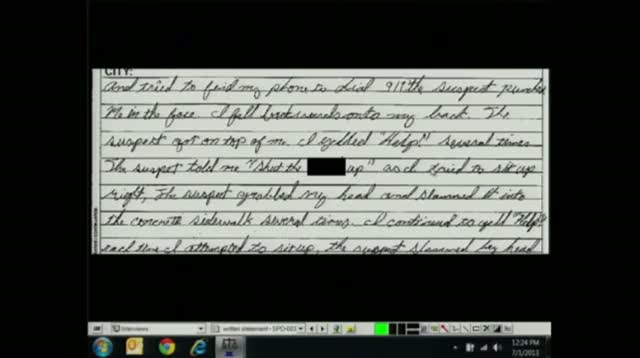 Watch Zimmerman Statement: 'You're Going to Die' Video