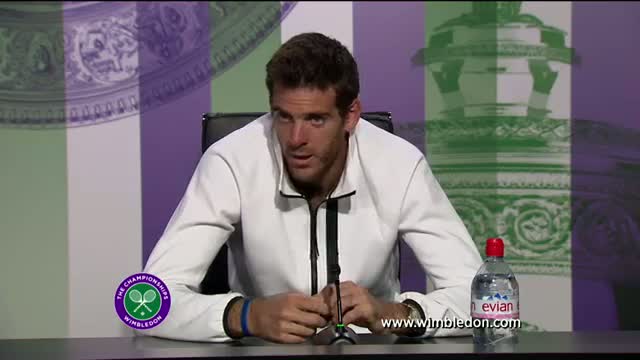 Watch Juan Martin del Potro discusses semi-final defeat at Wimbledon 2013 Video