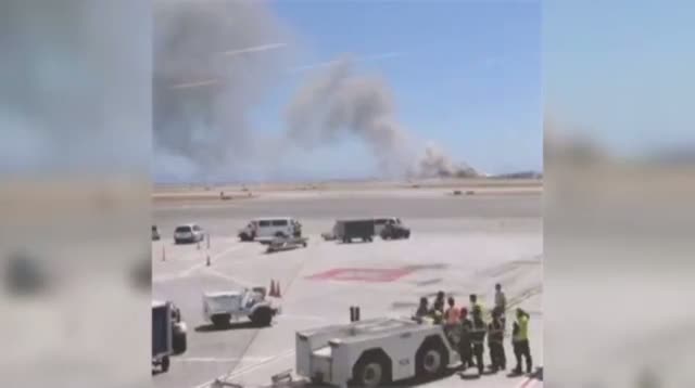 Watch Airliner Crashes on Landing at SF Airport Video