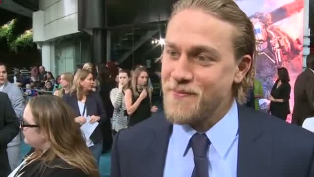 Watch Charlie Hunnam interivew: At the Pacific Rim premiere Charlie Hunnam talks alien invasions Video
