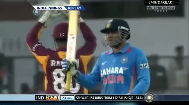 Watch Virendar Sehwag 219 off 149 vs West Indies in ODI's Video